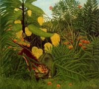 Henri Rousseau - Fight Between a Tiger and a Buffalo